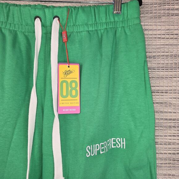 SUPERFRESH Pants Mens Medium Green Limited Edition 08 Joggers Sweatpants Lounge - Picture 2 of 10